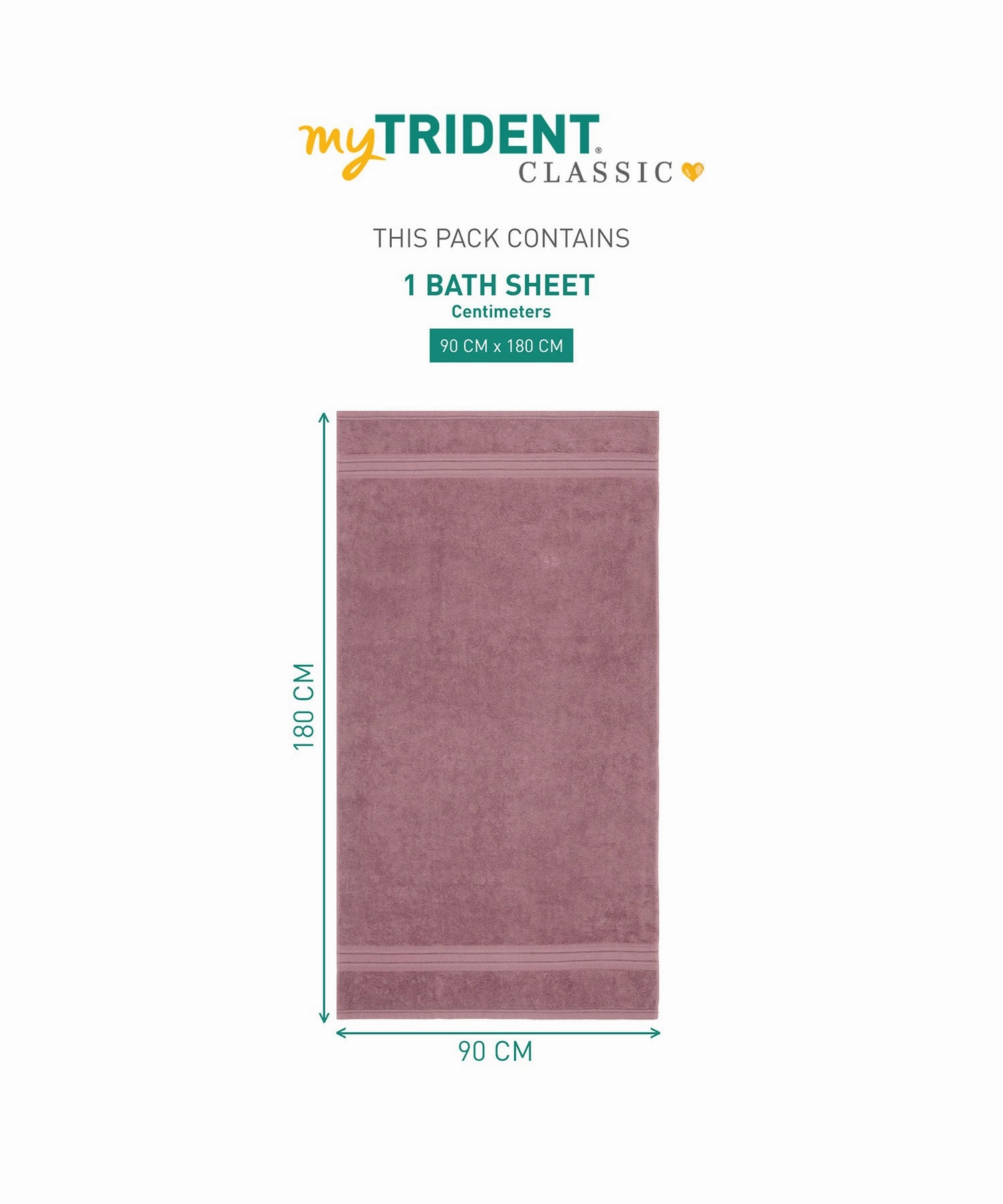 Classic 1Pc Large Bath Towel,525 Gsm, Durable,Super Soft , Soft Berry