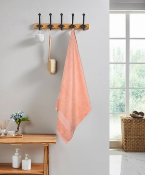 Classic 1Pc Large Bath Towel,525 Gsm, Durable,Super Soft , Tender Peach bath towels,soft towels,bathroom textiles
