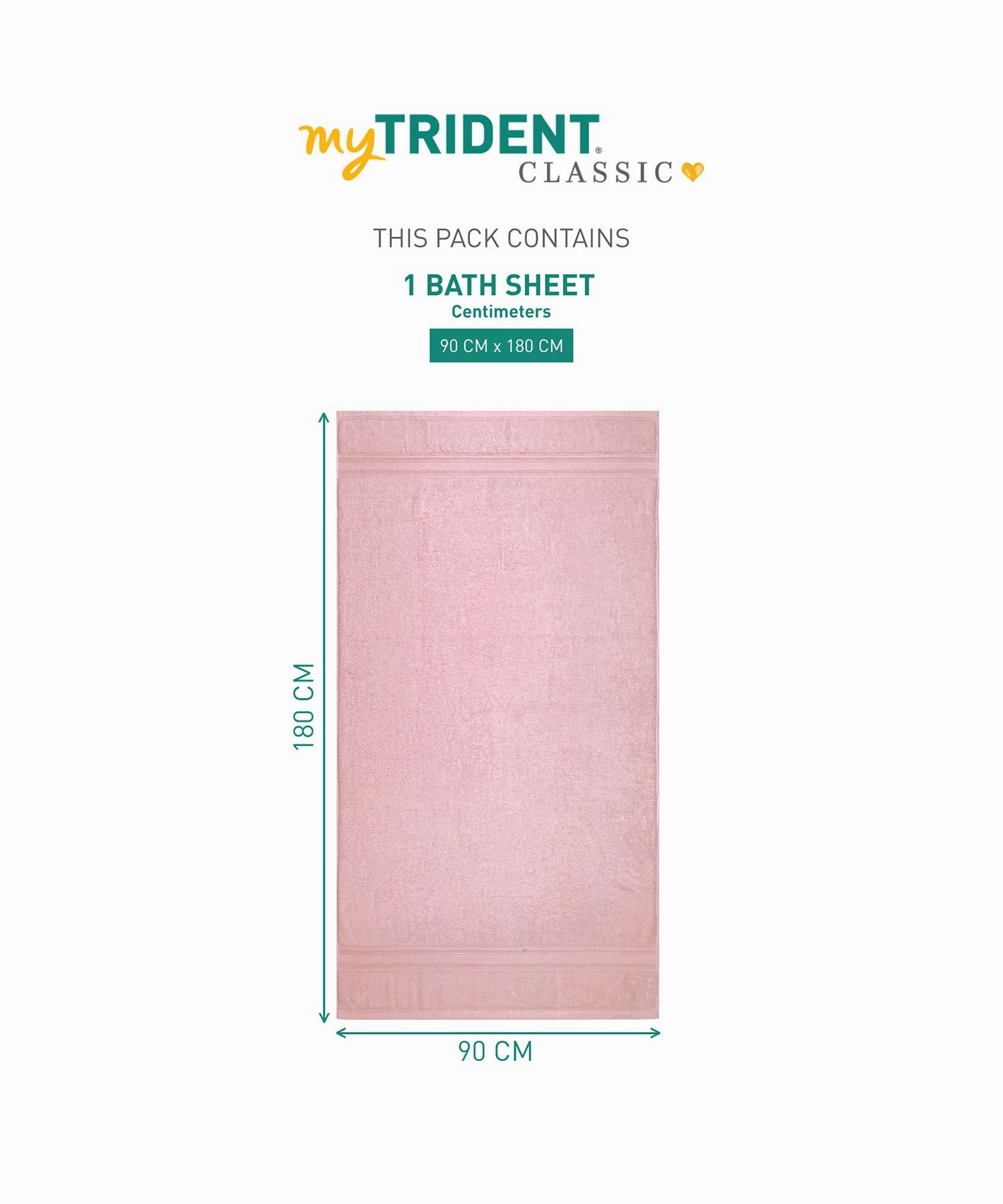 Classic 1Pc Large Bath Towel,525 Gsm, Durable,Super Soft , Victorian Pink