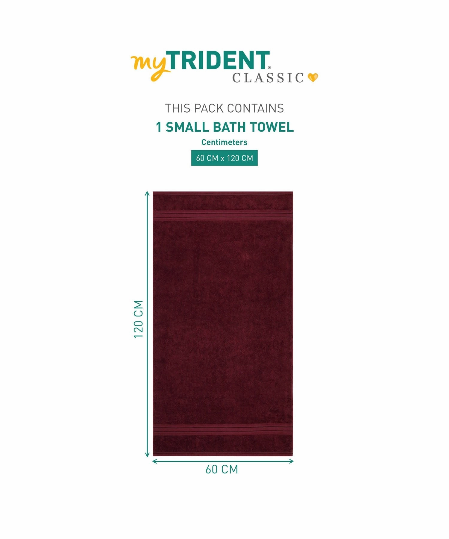 Classic 1Pc Small Bath Towel,525 Gsm, Durable,Super Soft , Fig Wine