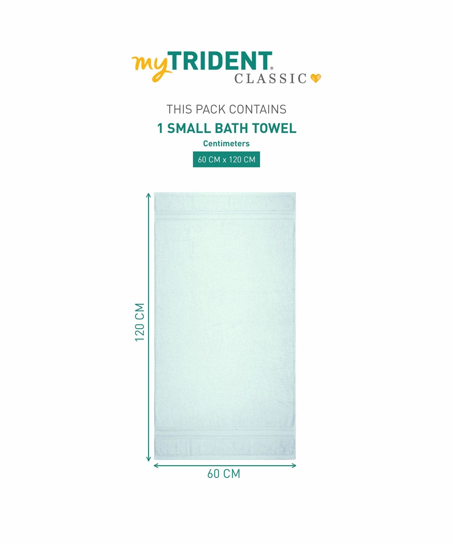 Classic 1Pc Small Bath Towel,525 Gsm, Durable,Super Soft , Pure Aqua