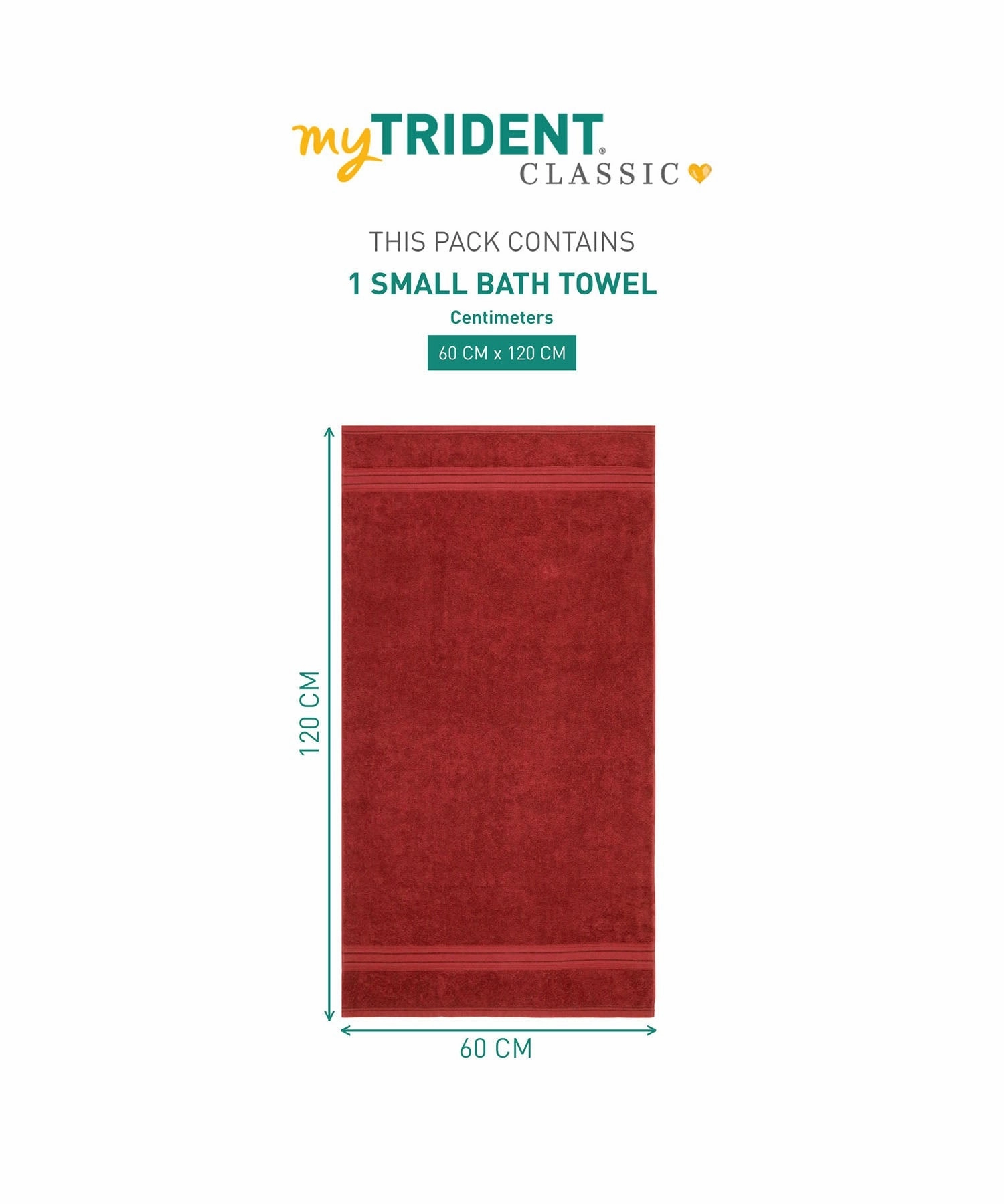 Classic 1Pc Small Bath Towel,525 Gsm, Durable,Super Soft , Raspberry Red