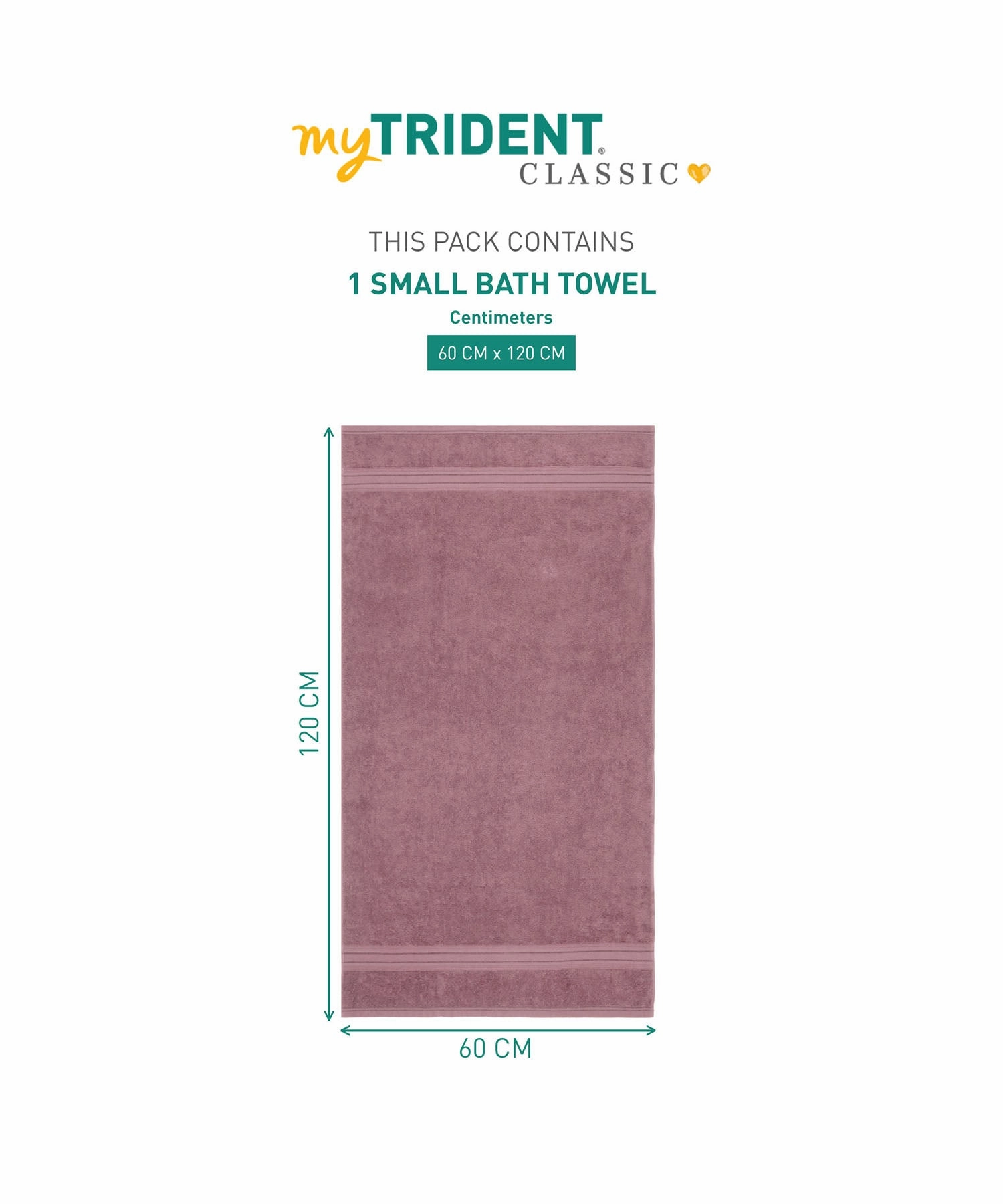 Classic 1Pc Small Bath Towel,525 Gsm, Durable,Super Soft , Soft Berry
