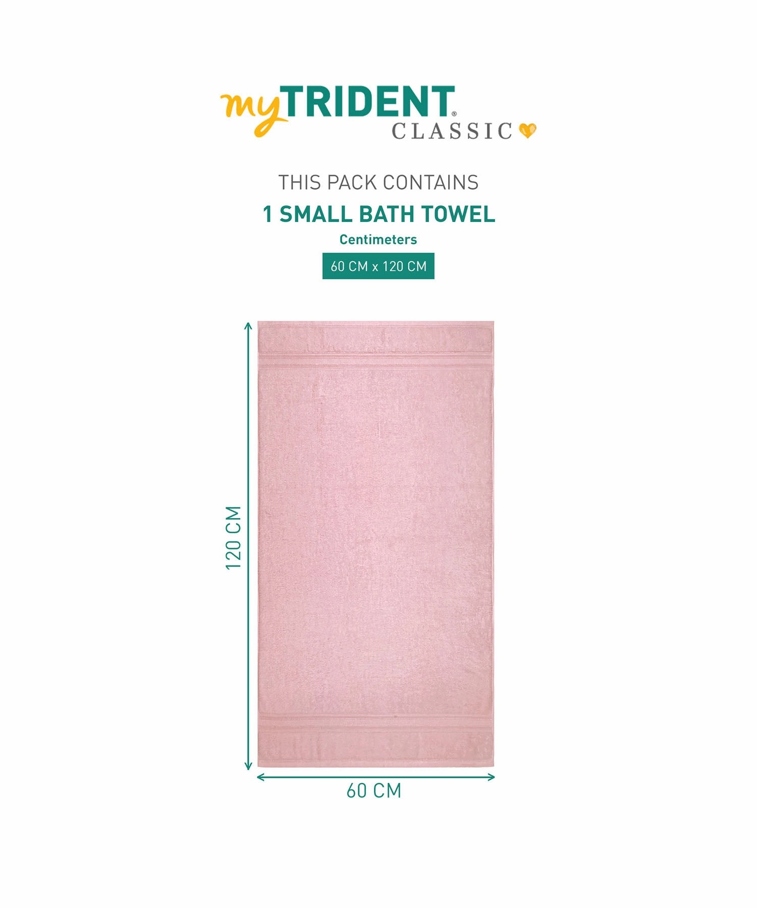Classic 1Pc Small Bath Towel,525 Gsm, Durable,Super Soft , Victorian Pink