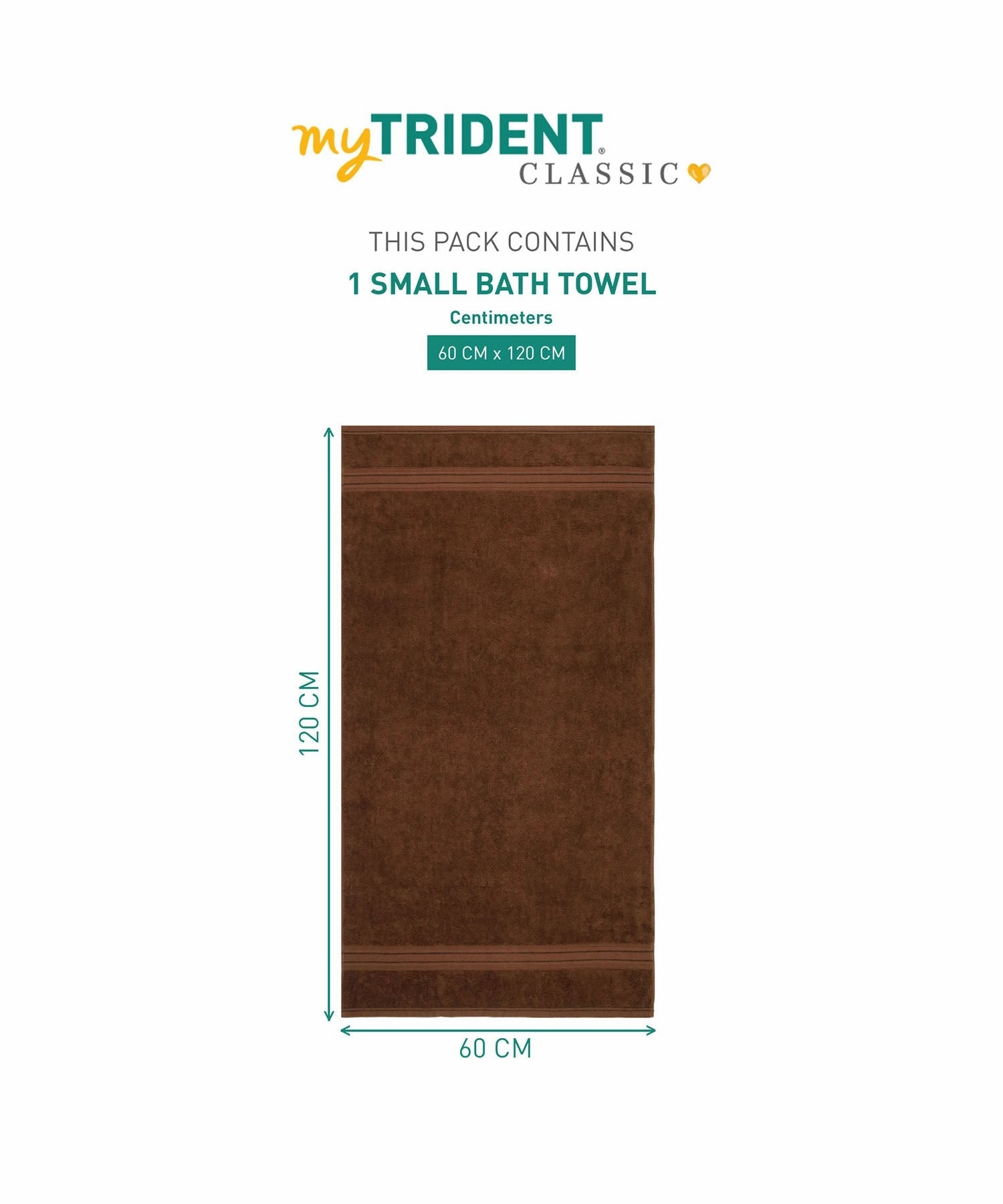 Classic 1Pc Small Bath Towel,525 Gsm, Durable,Super Soft , Willow Wood