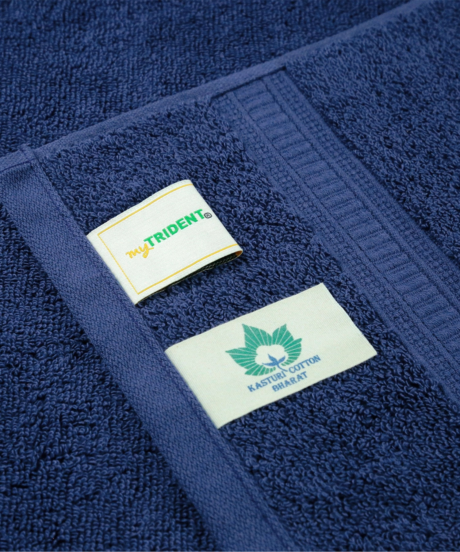 Classic Kasturi 4pc Towel Set, 100% cotton, 509 GSM, Medieval Blue