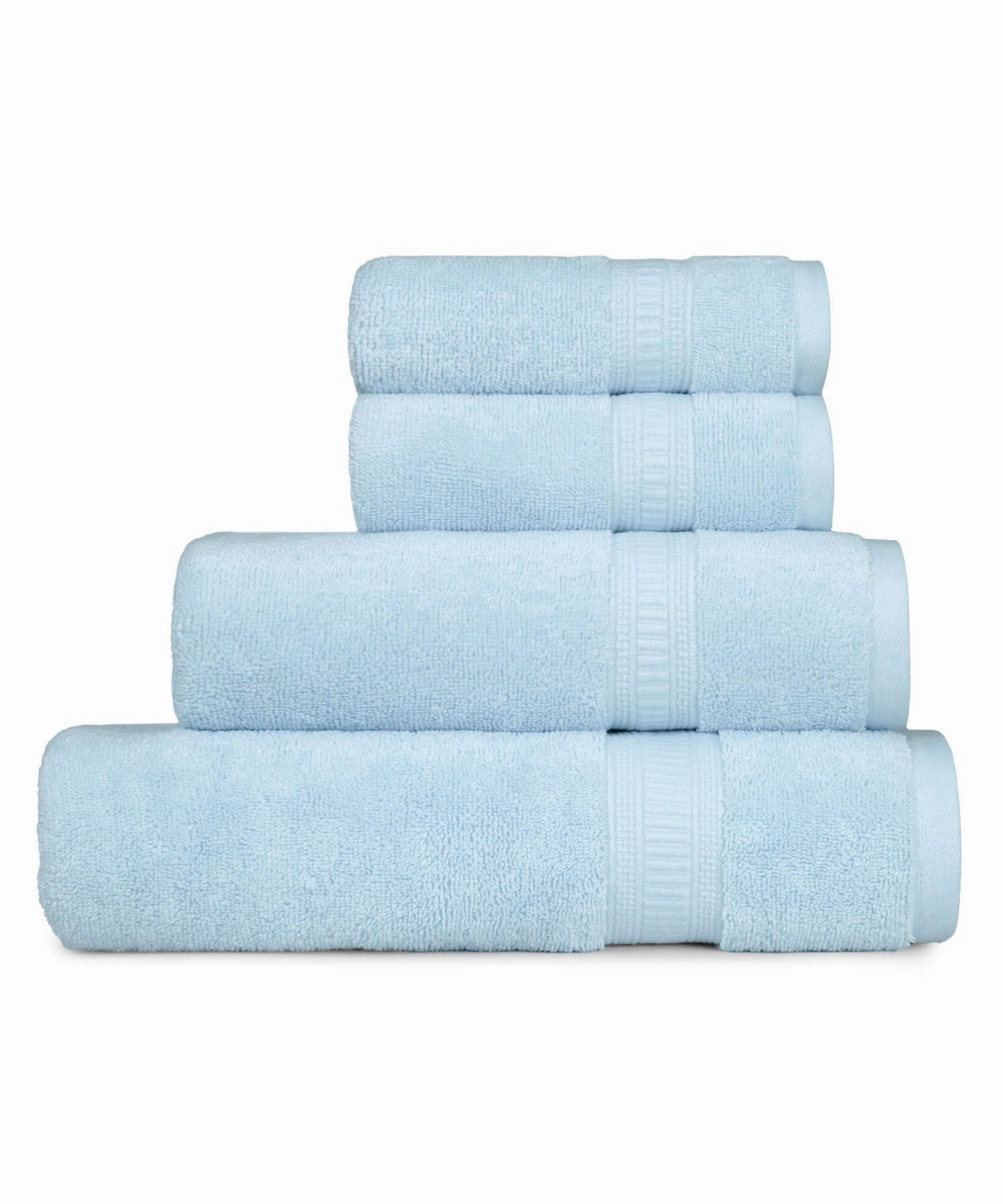 Classic Kasturi 4pc Towel Set, 100% cotton, 509 GSM, Pure Aqua
