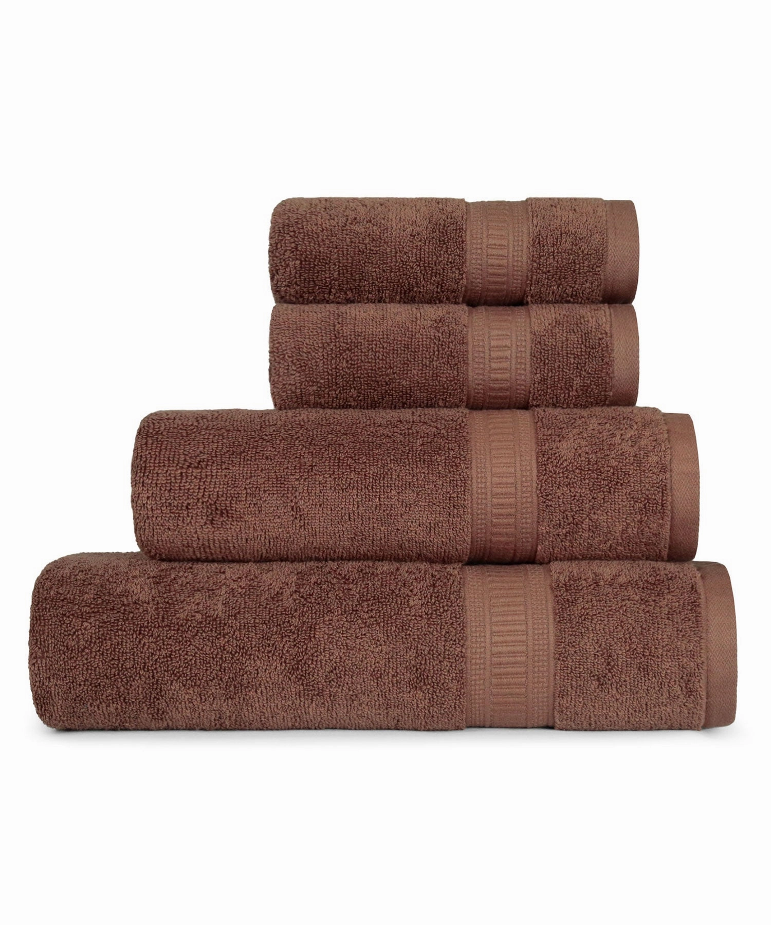 Classic Kasturi 4pc Towel Set, 100% cotton, 509 GSM, Willow wood
