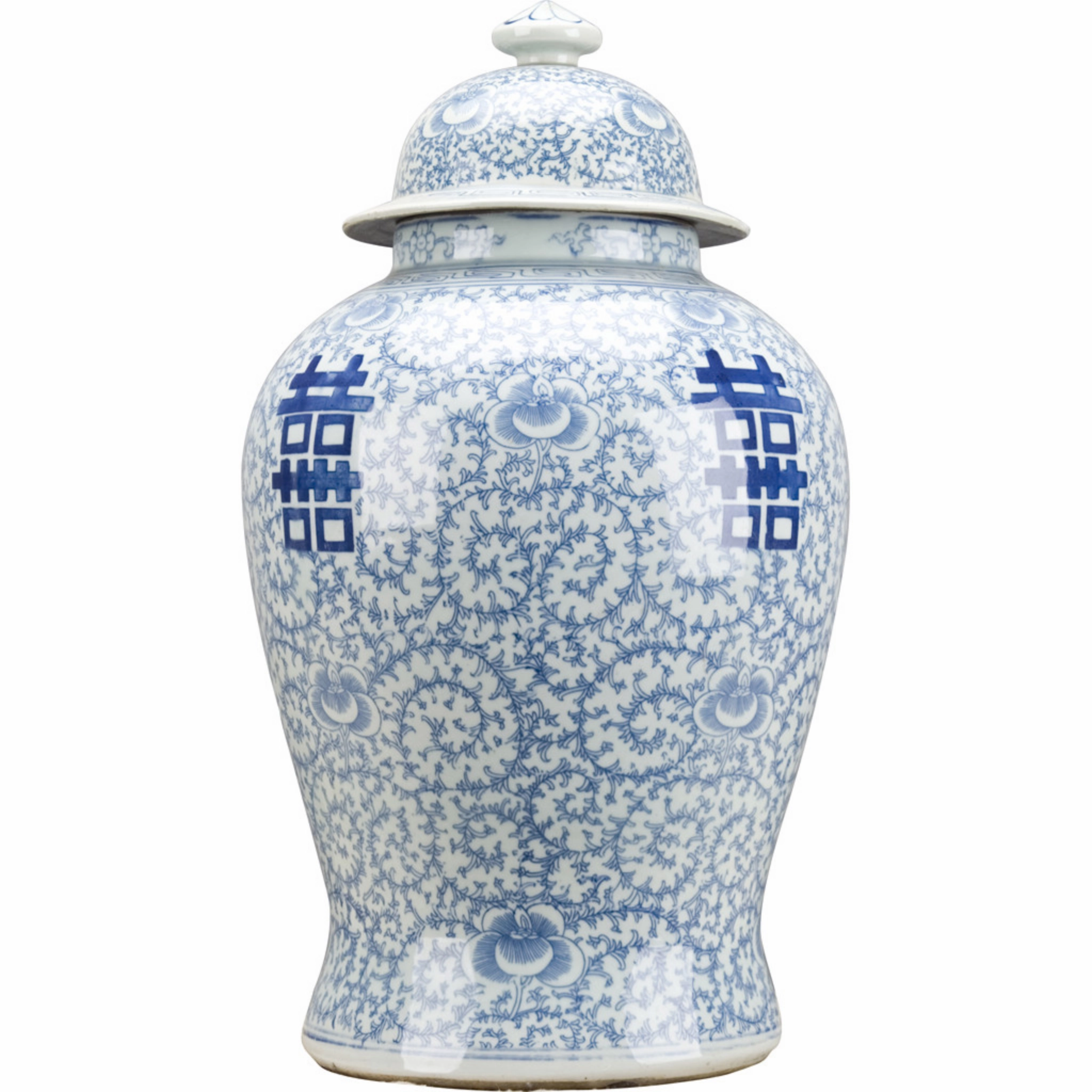 Classic Porcelain Double Happiness Lidded Jar vase,flower vase,home decoration