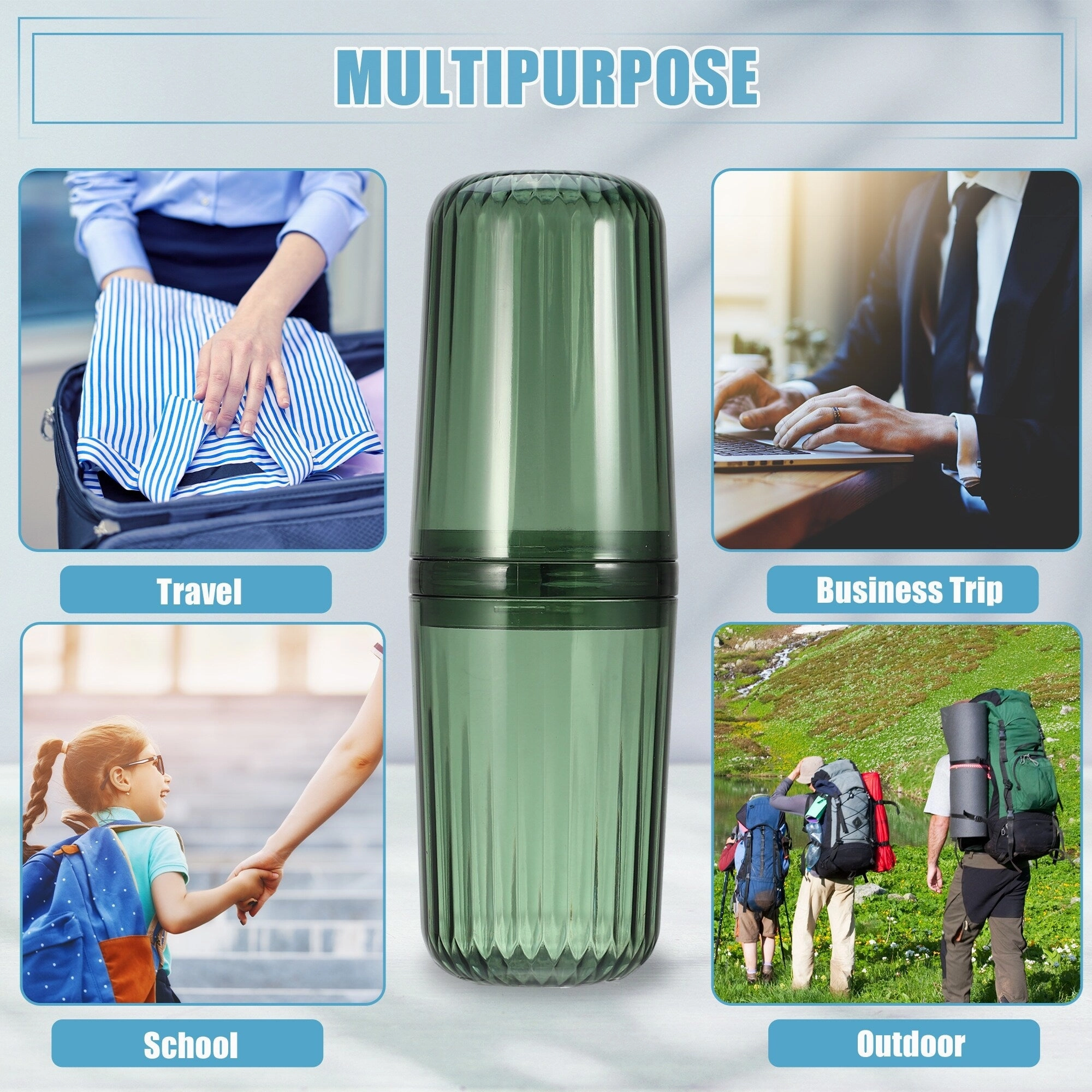 Clear Toothbrush Travel Case, PET, Lightweight Traveling Toothbrush Holders Case, 8.27"x2.76"
