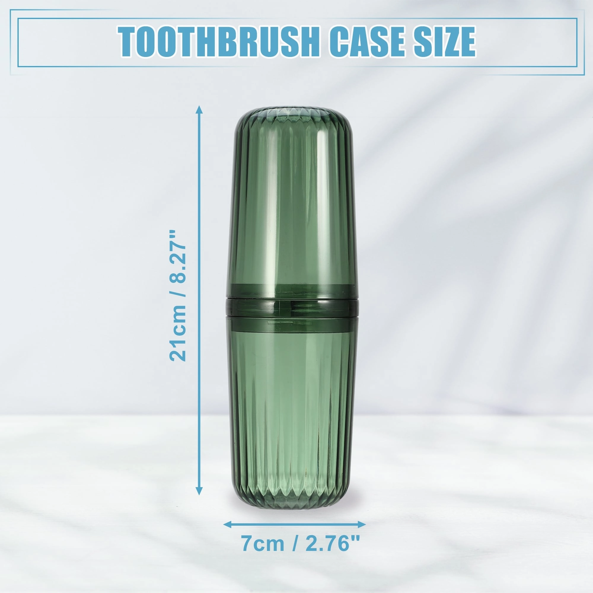 Clear Toothbrush Travel Case, PET, Lightweight Traveling Toothbrush Holders Case, 8.27"x2.76"