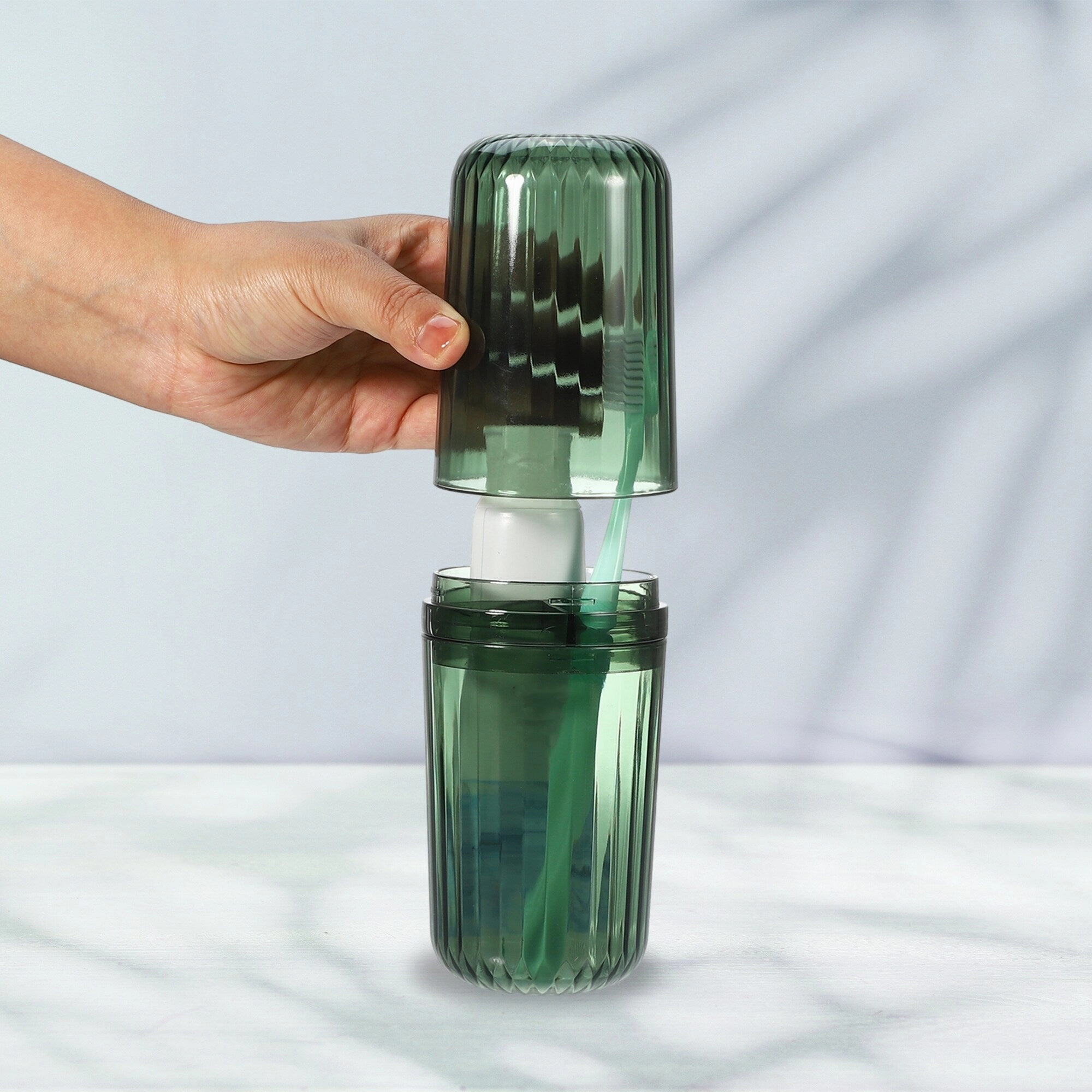 Clear Toothbrush Travel Case, PET, Lightweight Traveling Toothbrush Holders Case, 8.27"x2.76"