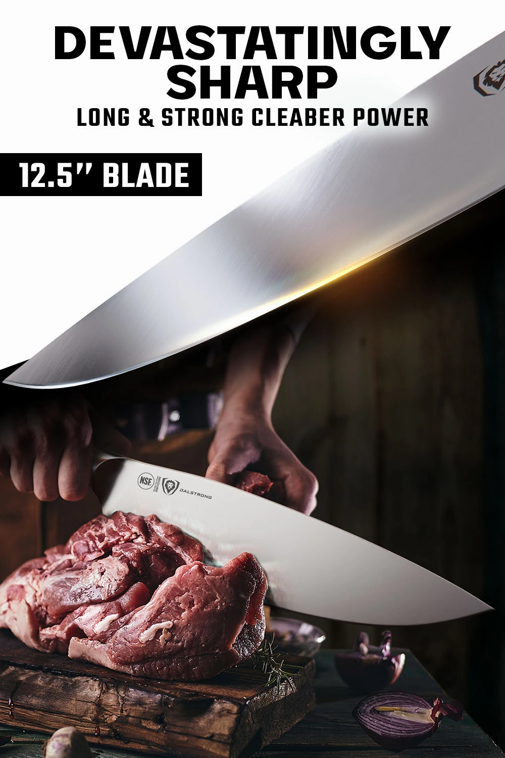 Cleaver & Butcher Knife 12.5" | Devastator | Gladiator Series | NSF Certified | Dalstrong 