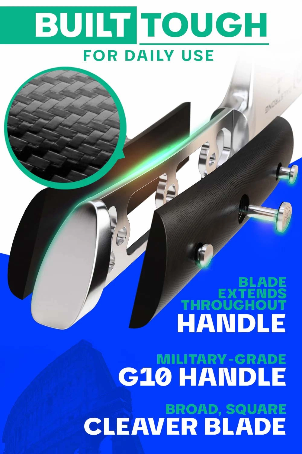 Cleaver Knife 7" | Gladiator Series | NSF Certified | Dalstrong 
