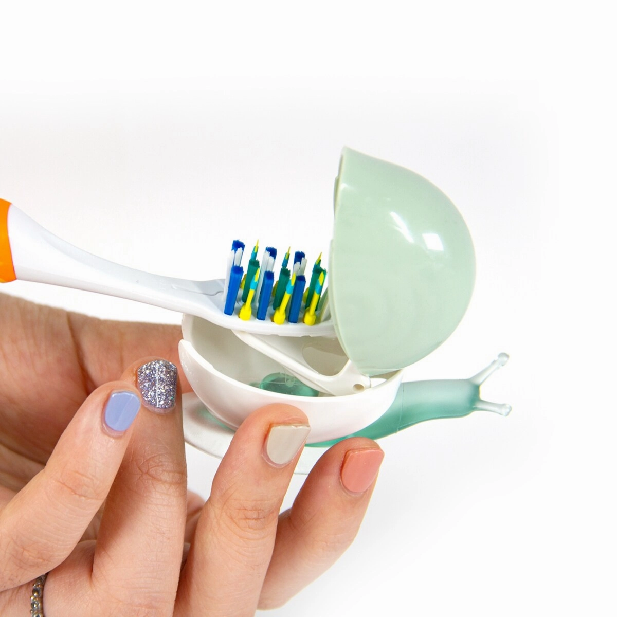 Clicker Toothbrush Holder 3 pk - Assorted