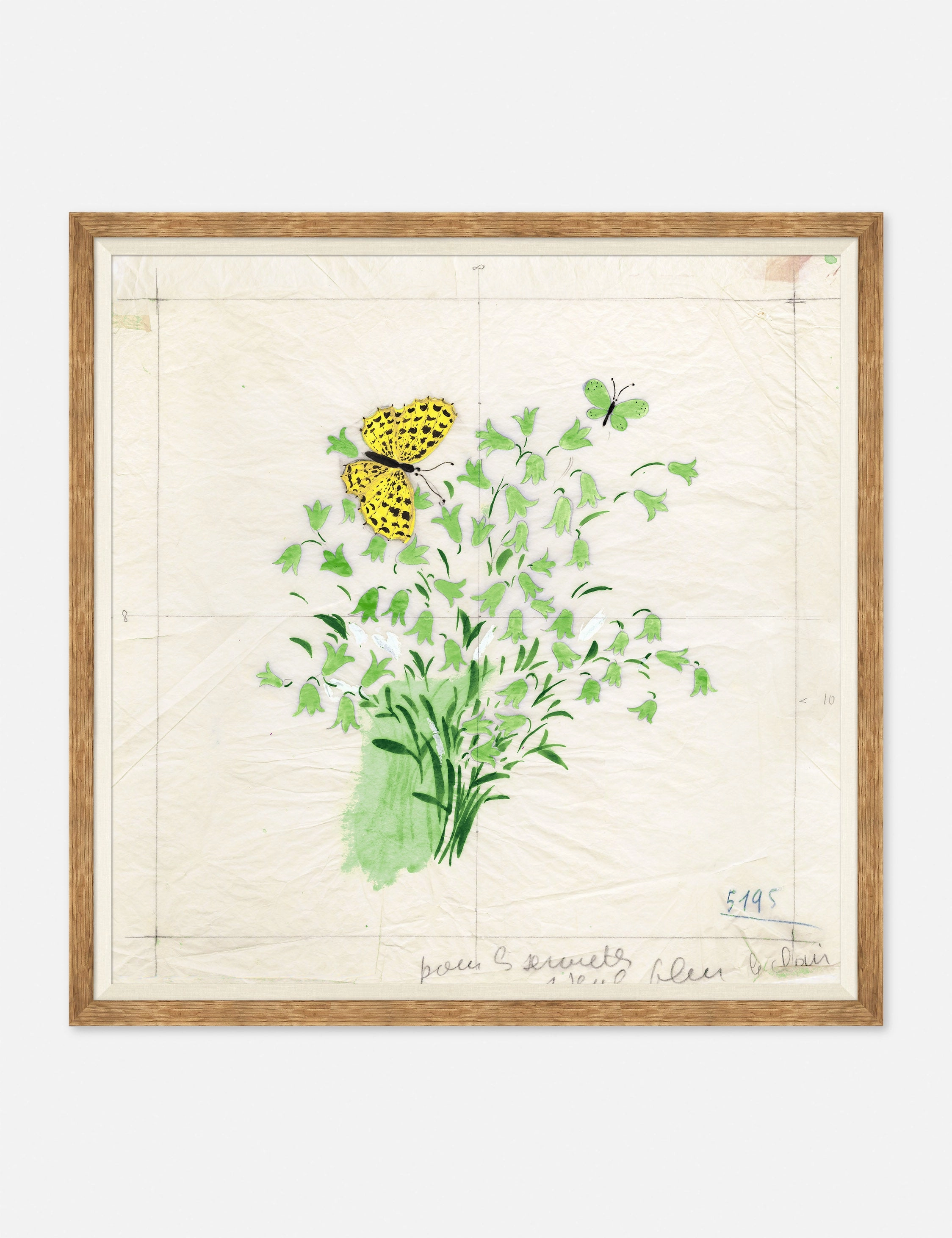 Clochettes et Papillon I Print by Paule Marrot wall art,canvas print,home wall decor