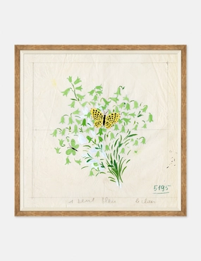 Clochettes et Papillon II Print by Paule Marrot wall art,canvas print,home wall decor