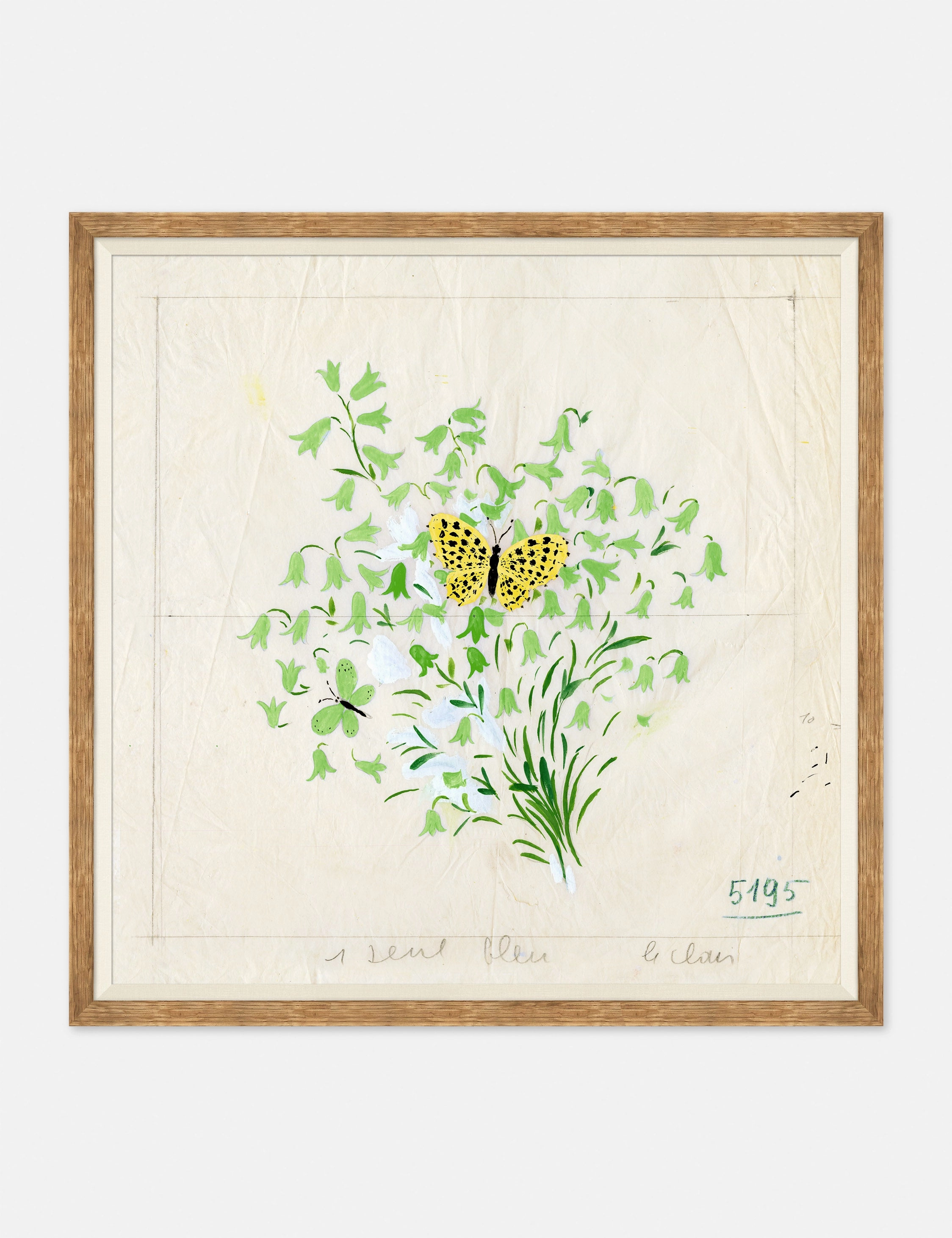 Clochettes et Papillon II Print by Paule Marrot wall art,canvas print,home wall decor