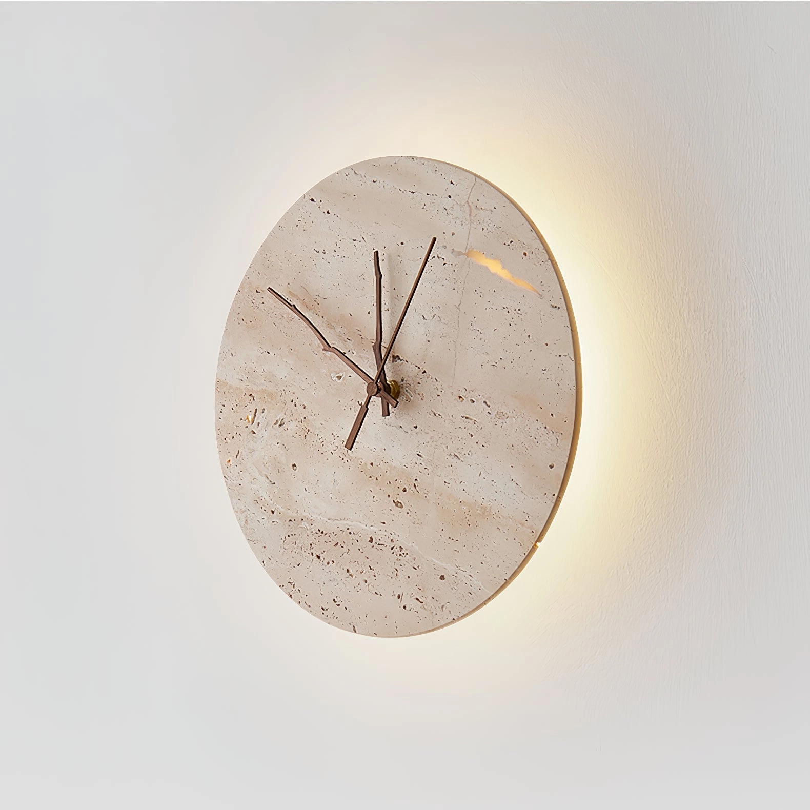 Clock Travertine Wall Lamp
