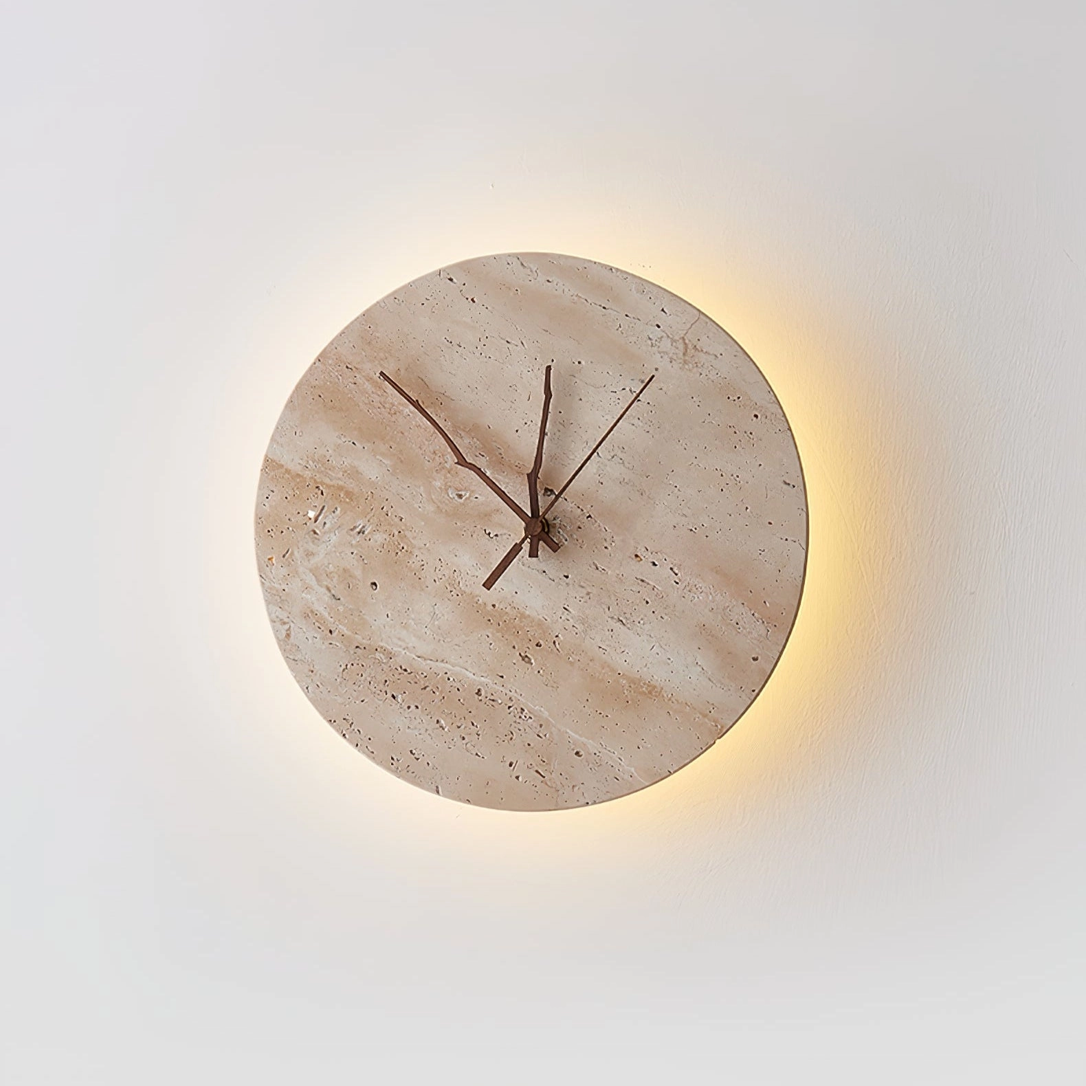 Clock Travertine Wall Lamp