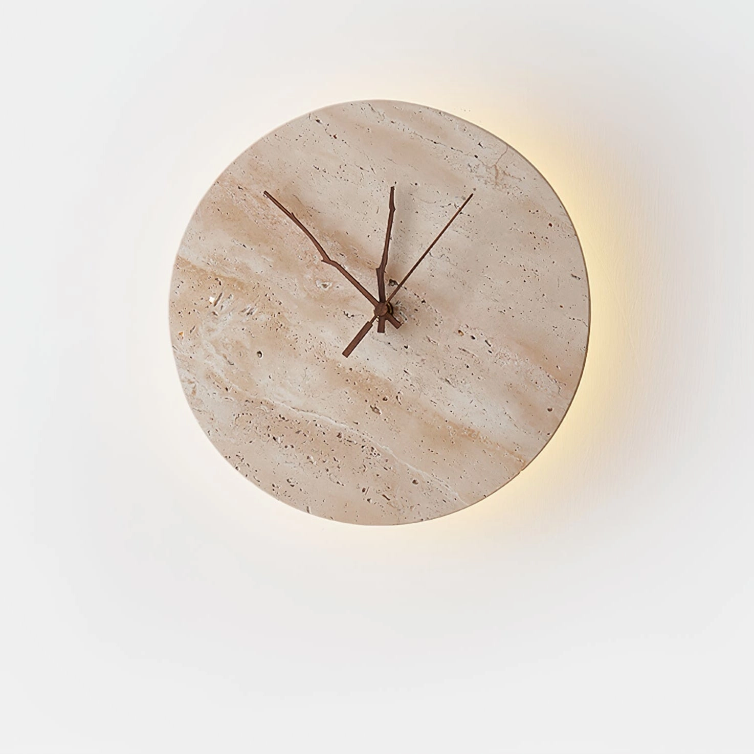 Clock Travertine Wall Lamp