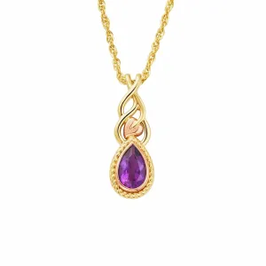 Clogau Jewellery Clogau 9ct Yellow Gold Delphinium Amethyst Necklace