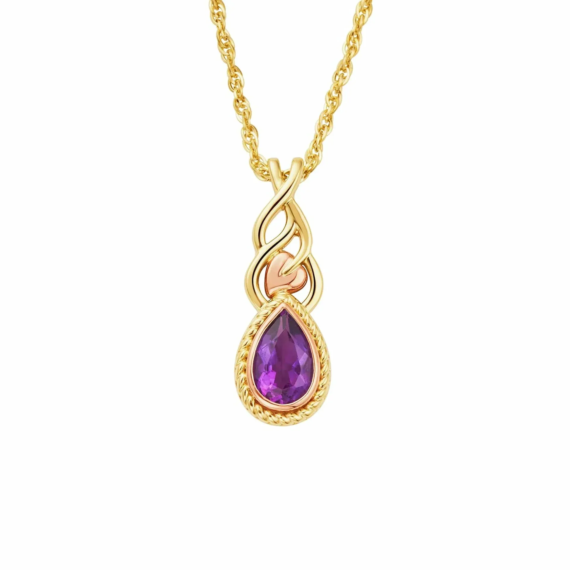 Clogau Jewellery Clogau 9ct Yellow Gold Delphinium Amethyst Necklace