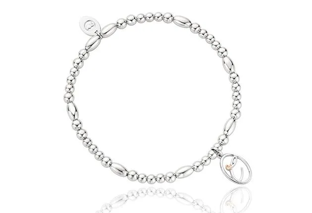 Clogau Jewellery Clogau Affinity Tree Of Life Initials Letter C Sterling Silver Bead Bracelet D