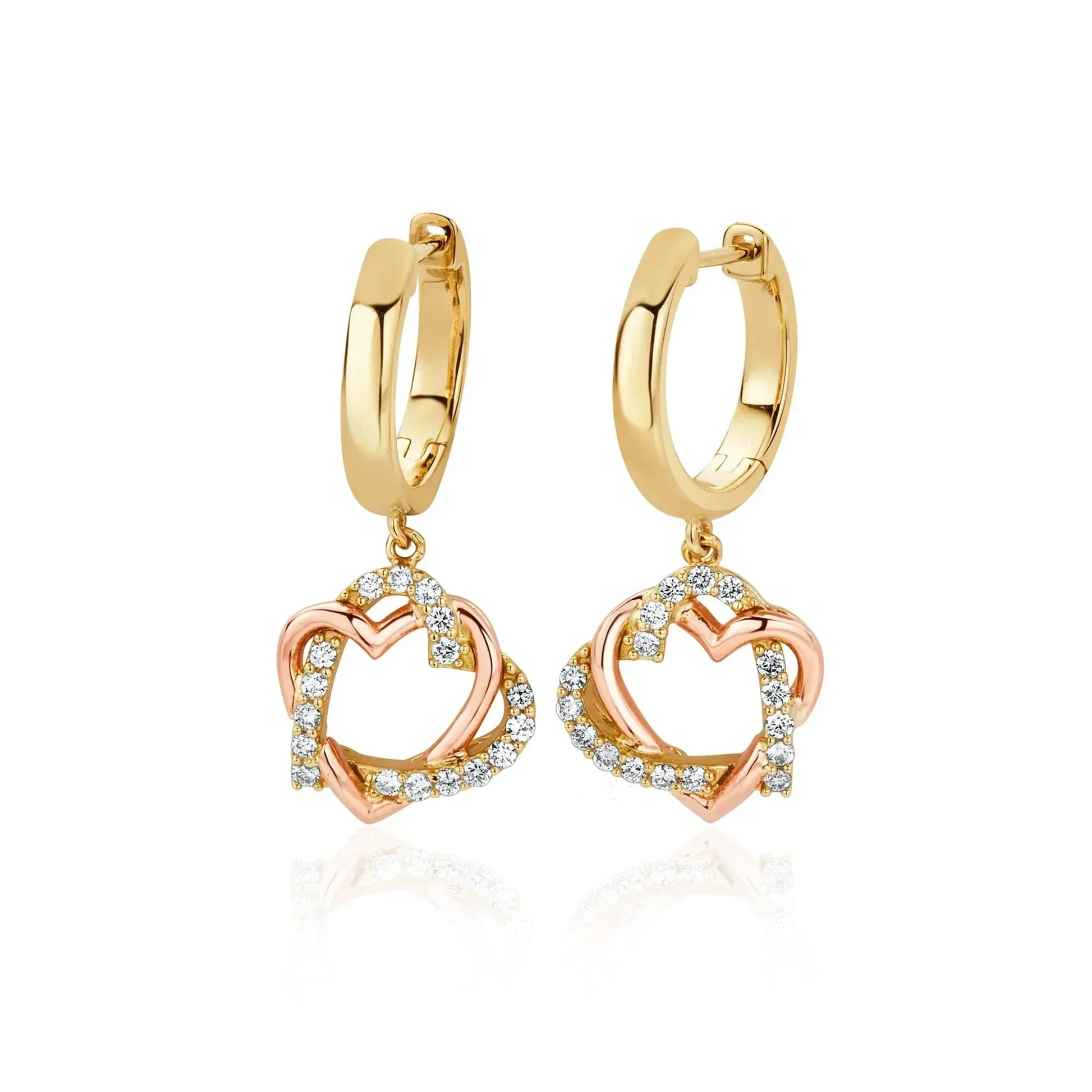 Clogau Jewellery Clogau Always in My Heart 18ct Gold Diamond Earrings