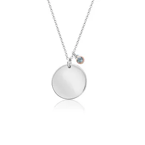 Clogau Jewellery Clogau Celebration March Sterling Silver Birthstone Pendant D