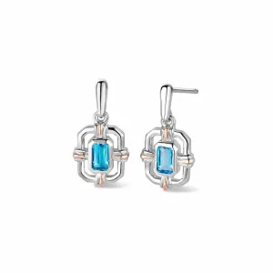 Clogau Jewellery Clogau Enchanted Gateways Sterling Silver Swiss Blue Topaz Stud Earrings