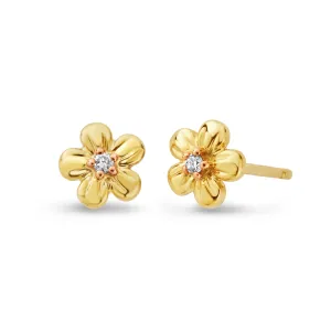 Clogau Jewellery Clogau Forget Me Not Gold and Diamond Earrings