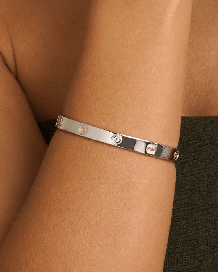 Clogau Jewellery Clogau Insignia Sterling Silver Bangle with Topaz