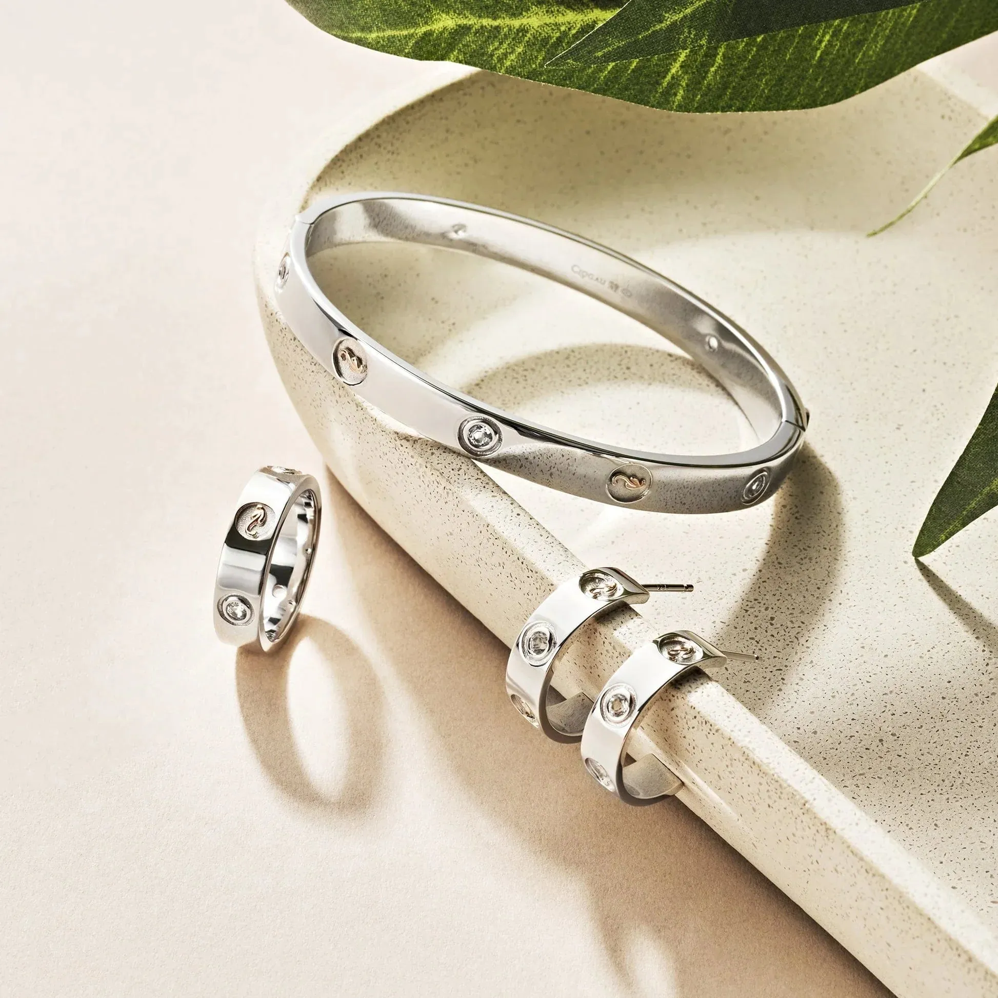 Clogau Jewellery Clogau Insignia Sterling Silver Bangle with Topaz