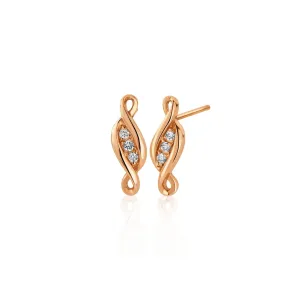 Clogau Jewellery Clogau Past Present Future 1854 18ct Gold Diamond Stud Earrings