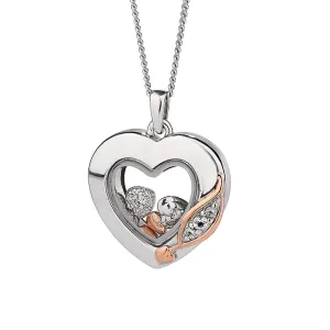 Clogau Jewellery Clogau Past Present Future Sterling Silver Inner Charm Heart Necklace