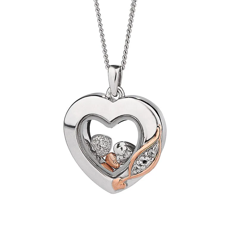 Clogau Jewellery Clogau Past Present Future Sterling Silver Inner Charm Heart Necklace