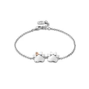 Clogau Jewellery Clogau Paw Prints on My Heart Silver Double Paw Bracelet