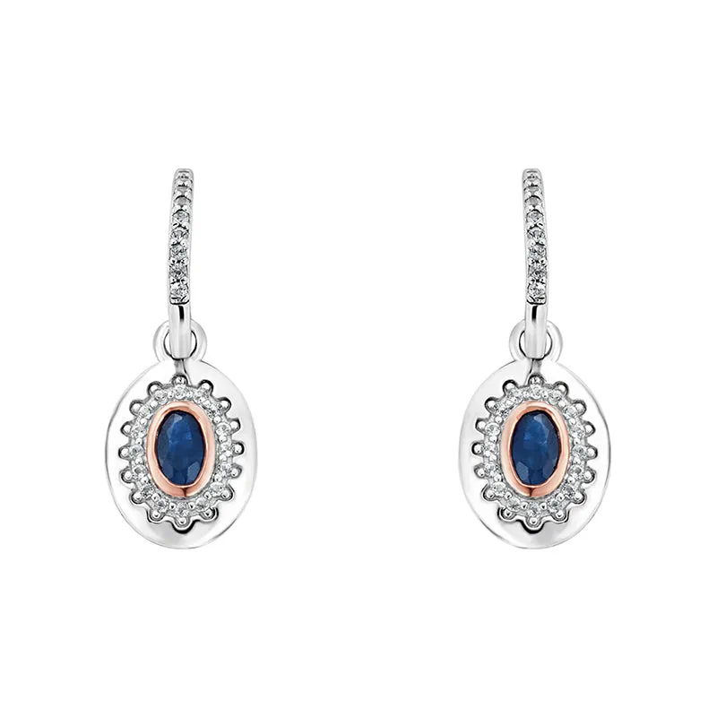 Clogau Jewellery Clogau Princess Diana Sterling Silver Sapphire Drop Earrings