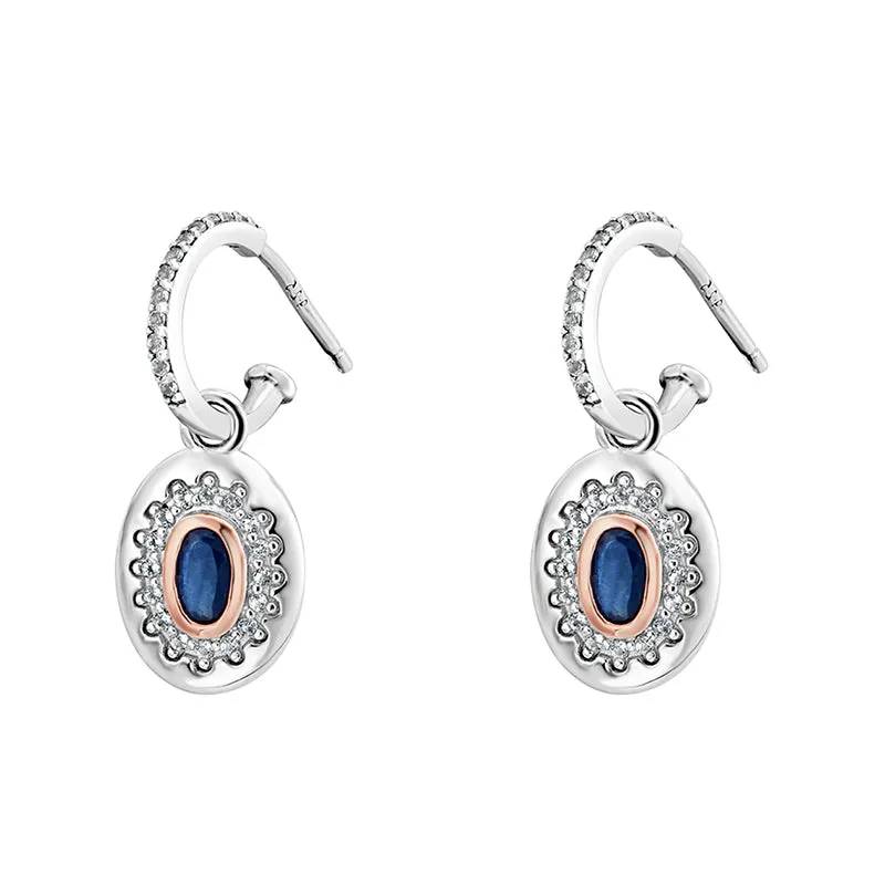 Clogau Jewellery Clogau Princess Diana Sterling Silver Sapphire Drop Earrings