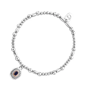 Clogau Jewellery Clogau Princess Diana Sterling Silver Sapphire White Topaz Affinity Bead Bracelet