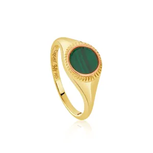 Clogau Jewellery Clogau Reflections Of Padarn 9ct Gold Malachite Ring