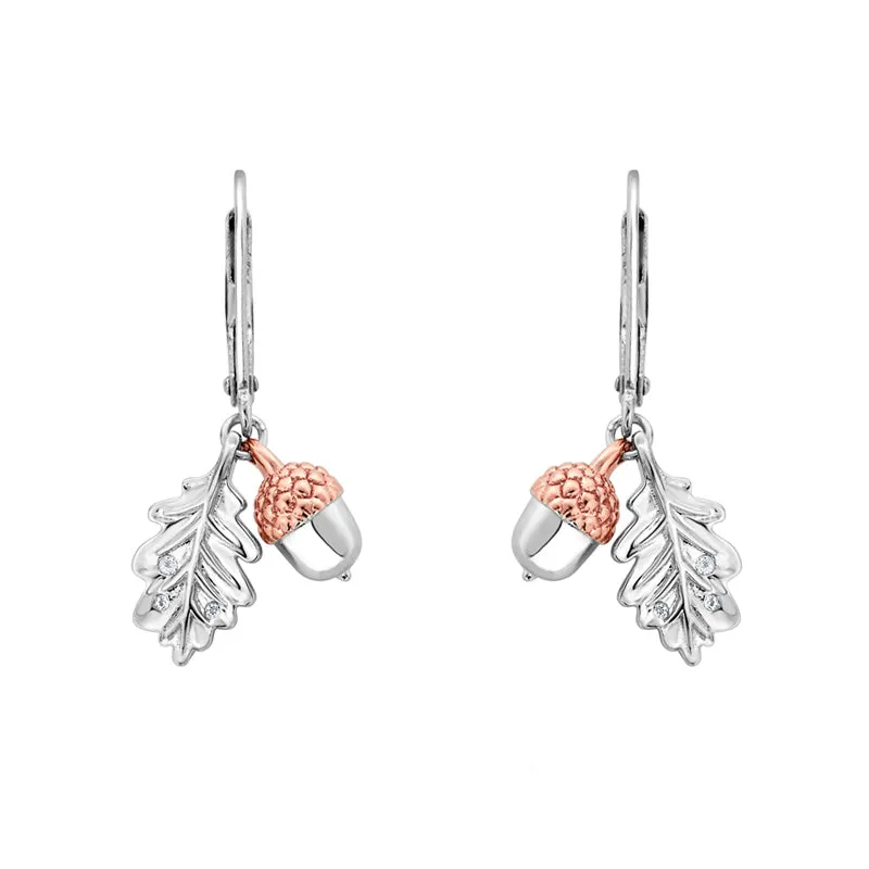 Clogau Jewellery Clogau Royal Oak Leaf Sterling Silver Drop Earrings