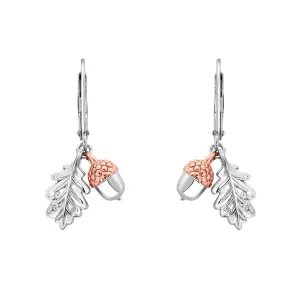 Clogau Jewellery Clogau Royal Oak Leaf Sterling Silver Drop Earrings