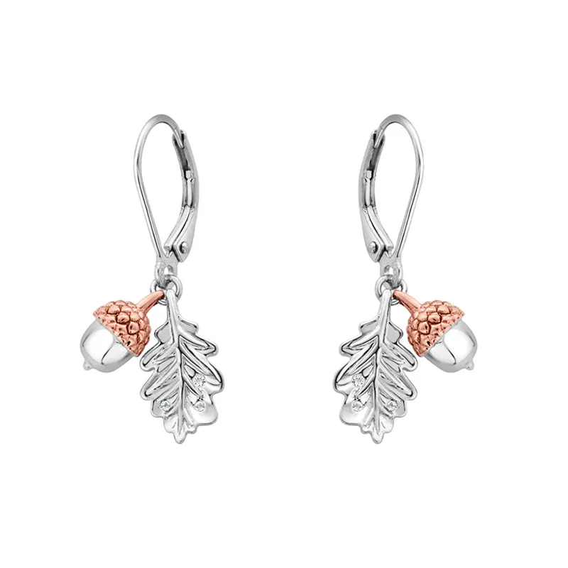 Clogau Jewellery Clogau Royal Oak Leaf Sterling Silver Drop Earrings