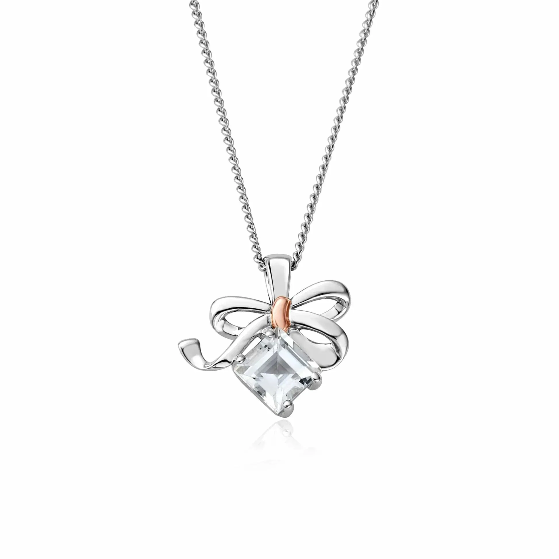 Clogau Jewellery Clogau Sterling Silver Christmas Bow Necklace