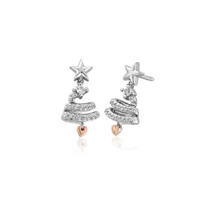 Clogau Jewellery Clogau Sterling Silver Christmas Tree Drop Earrings