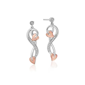 Clogau Jewellery Clogau Tree of Life White Topaz Sterling Silver Drop Earrings D