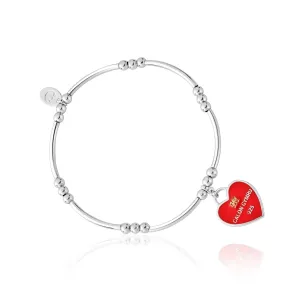 Clogau Jewellery Clogau Welsh Heart Sterling Silver Red Enamel Affinity Bracelet