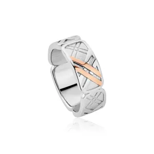Clogau Jewellery Clogau Welsh Tartan Sterling Silver Wide Ring D